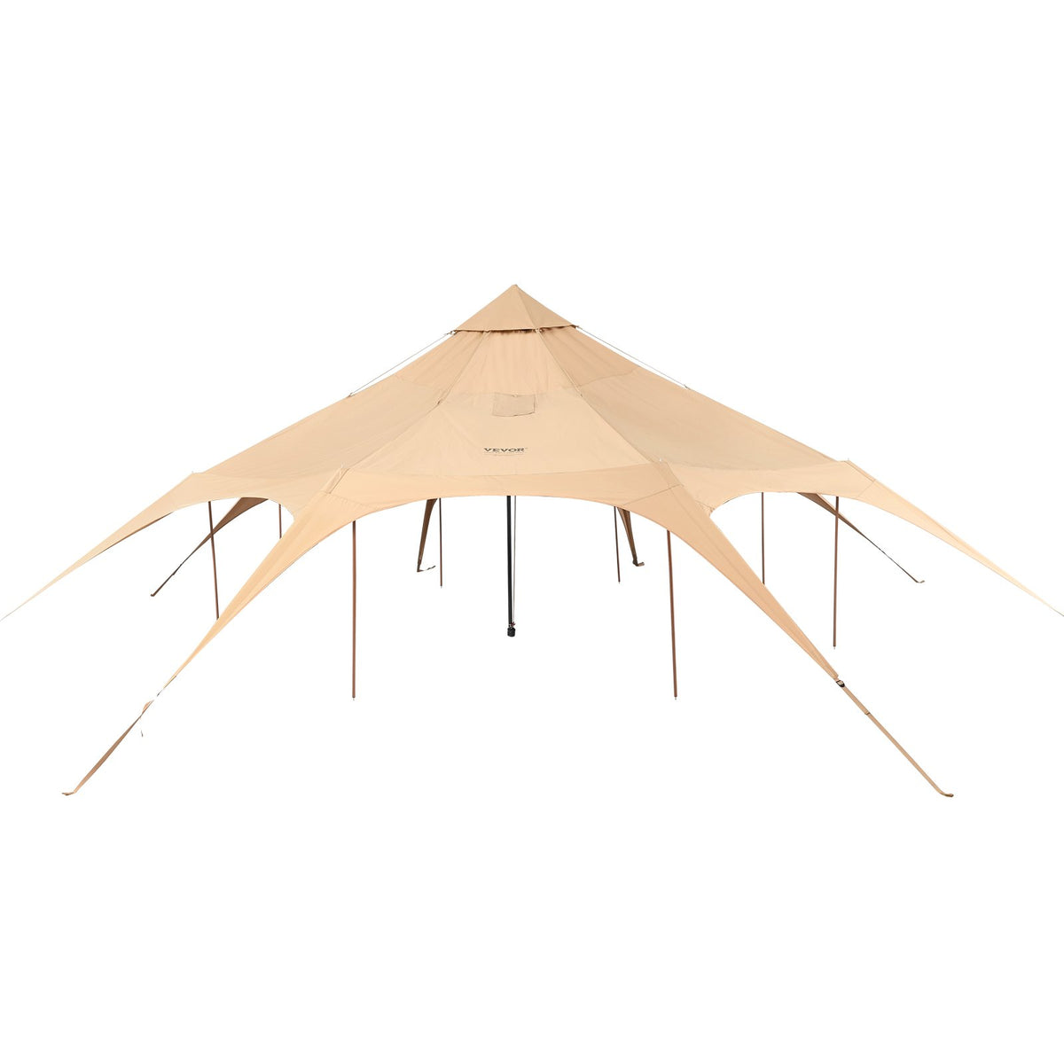 Палатка VEVOR Canvas, 4 сезона 5 м с отверстием для плиты, дышащая юрта на 8 человек, семейный кемпинг, охота на природе и вечеринки