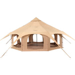 Палатка VEVOR Canvas, 4 сезона 5 м с отверстием для плиты, дышащая юрта на 8 человек, семейный кемпинг, охота на природе и вечеринки