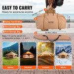 Палатка VEVOR Canvas, 4 сезона 5 м с отверстием для плиты, дышащая юрта на 8 человек, семейный кемпинг, охота на природе и вечеринки