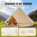 VEVOR Canvas Bell Tent, 4 Season 7 m Jurt Tent koos pliidipordiga, hingav, kuni 12 inimest, pere telkimine, väljas jahti ja pidusid