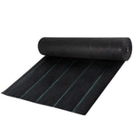 VEVOR Nezāļu ierobežošanas ainavu audums 0,91 x 91,4 m, 197 g/m² pastiprināts austs ģeotekstils dārzam un terasei, melns