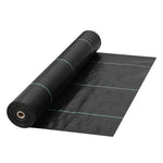 VEVOR dārza pretnezāļu ģeotekstila audums 197 g/m², 120 × 3048 cm, smagas noslodzes ainavu segums dārza zemes pārklājumam, melns