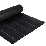 VEVOR dārza pretnezāļu ģeotekstila audums 197 g/m², 120 × 3048 cm, smagas noslodzes ainavu segums dārza zemes pārklājumam, melns