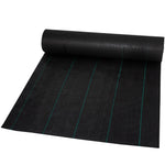 VEVOR dārza pretnezāļu ģeotekstila audums 197 g/m², 120 × 3048 cm, smagas noslodzes ainavu segums dārza zemes pārklājumam, melns
