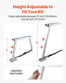 VEVOR universāls RV stabilizators piekabēm un kemperiem, regulējams augstums 304,8–711,2 mm, salokāms, samazina transportlīdzekļa šūpošanos, 1 gab.
