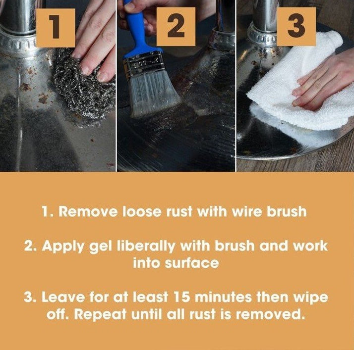 FURNITURE CLINIC RUST REMOVER GEL 250ml - Rust Remover Gel