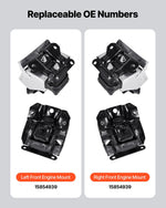 VEVOR dzinēja motora balstu nomaiņas komplekts, 2 gab., saderīgs ar Chevrolet Silverado 1500 2007–2013, 5.3L V8, priekšējie kreisais un labais balsts, OE A5365 nomaiņa