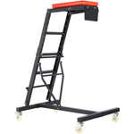 Кресло-коляска VEVOR High Auto Repair Wheelchair, регулируемая 126-192 см, 181 кг, 4 поворотных колеса, складная, сверхпрочная