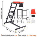 Кресло-коляска VEVOR High Auto Repair Wheelchair, регулируемая 126-192 см, 181 кг, 4 поворотных колеса, складная, сверхпрочная