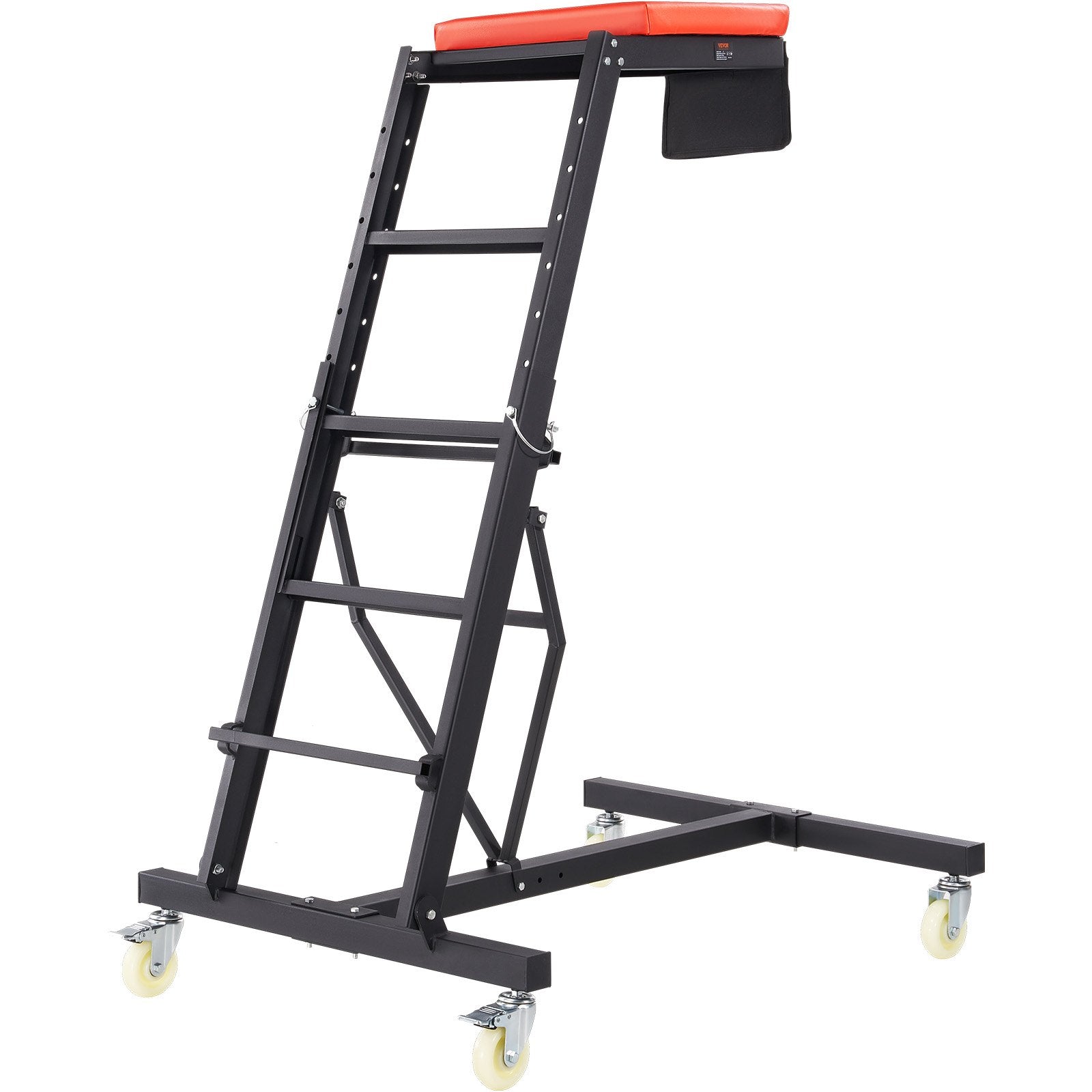 Кресло-коляска VEVOR High Auto Repair Wheelchair, регулируемая 126-192 см, 181 кг, 4 поворотных колеса, складная, сверхпрочная