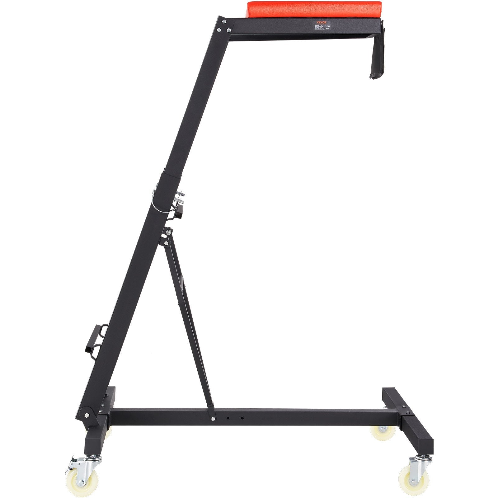 VEVOR augšējais mehāniķa guļamkrēsls motora apkopei, regulējams augstums 1160–1680 mm, kravnesība 181 kg, ar 4 rotējošiem ritenīšiem, smagsvara konstrukcija, paredzēts auto remontam un apkopei