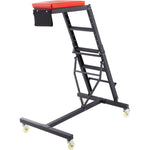VEVOR augšējais mehāniķa guļamkrēsls motora apkopei, regulējams augstums 1160–1680 mm, kravnesība 181 kg, ar 4 rotējošiem ritenīšiem, smagsvara konstrukcija, paredzēts auto remontam un apkopei