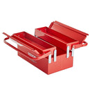 Металлический ящик для инструментов 35,6 см, 2 яруса, 3 отделения, складной переносной с ручкой и замком, сталь с порошковым покрытием, красный