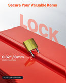 Металлический ящик для инструментов 35,6 см, 2 яруса, 3 отделения, складной переносной с ручкой и замком, сталь с порошковым покрытием, красный