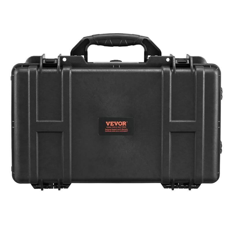 VEVOR ūdensizturīgs aizsargkoferis ar putu ieliktni, IP67 triecienizturīgs koferis ar riteņiem un izvelkamu rokturi, 64 x 51 x 25 cm aprīkojuma un kameru uzglabāšanai, melns