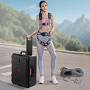 VEVOR 99 L ūdensnecaurlaidīgs un putekļdrošs cietais pārvadāšanas konteiners ar riteņiem, izbīdāmu rokturi, IP67 aizsardzību, aizdares klipšiem, piekaramās atslēgas atverēm un putu ieliktni, melns, liels izmērs