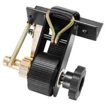 VEVOR kāpņu statņa spriegšanas siksnas, melnas, piemērotas kvadrātveida caurules stiprināšanai, 38 mm platas × 2,25 m garas, ar dubultiem J-āķiem, smagajai kravai līdz 226,8 kg, ar sprādzes bloķēšanas mehānismu (2 gab.)