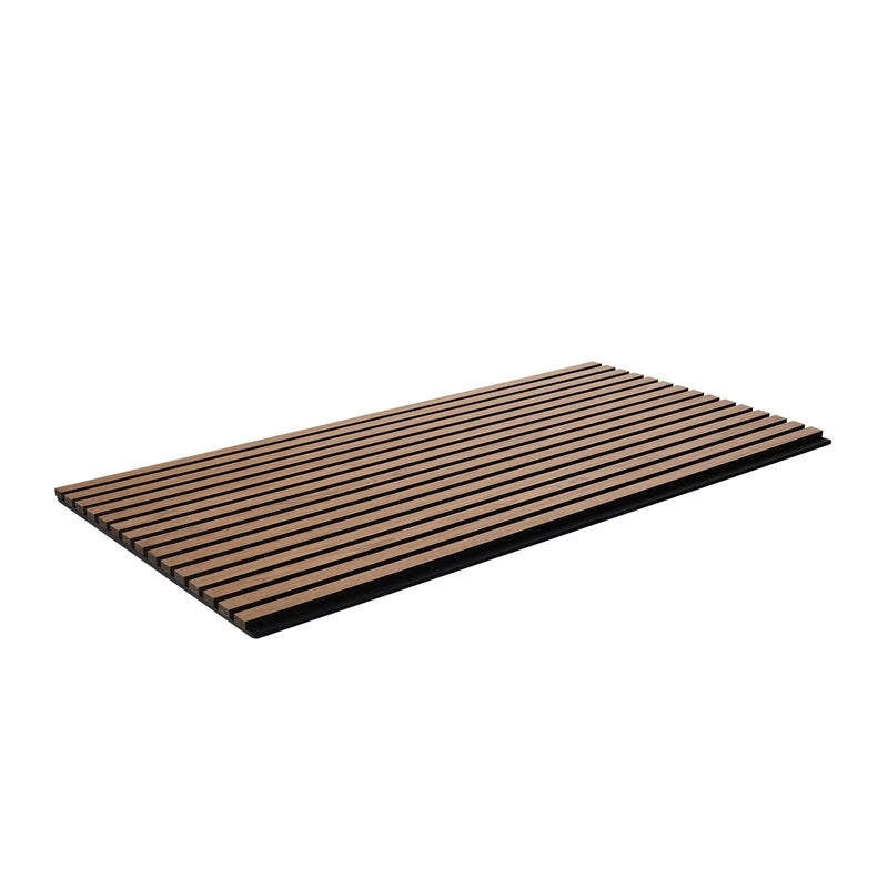 VEVOR koka līstu akustiskie paneļi, 600 × 1200 mm, MDF akcenta koka sienas paneļi modernam interjeram, mākslīgā koka sienas paneļi stilīgam dekoram un trokšņu samazināšanai, valrieksta krāsā