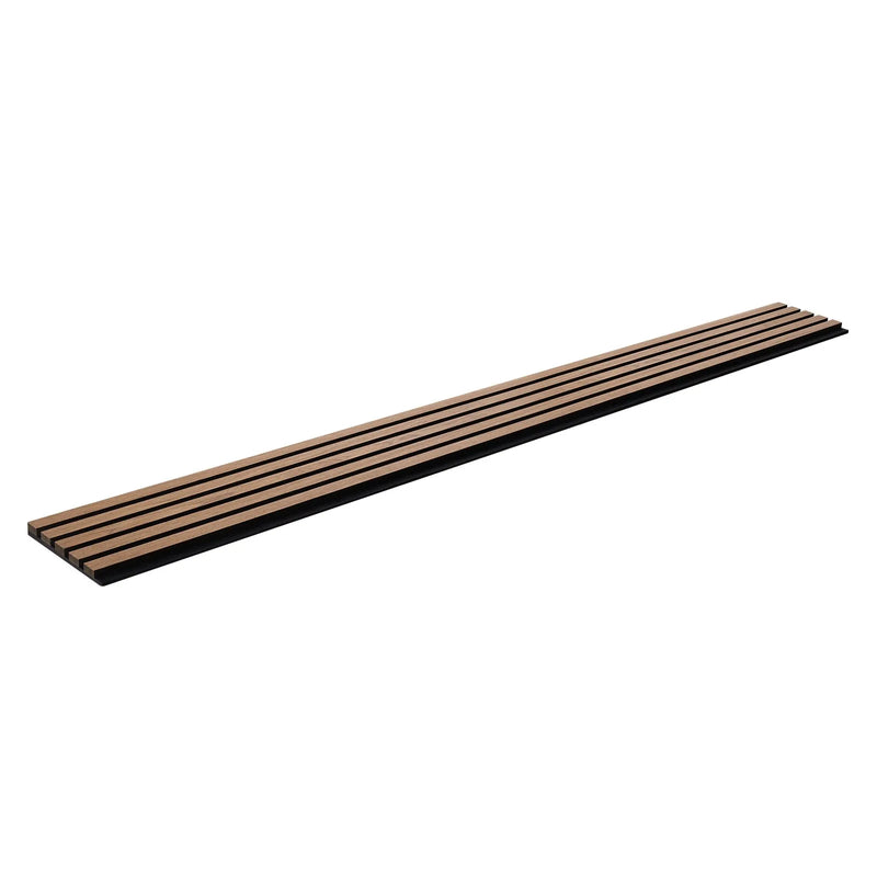 VEVOR koka līstu akustiskie paneļi, 200 × 2400 mm, MDF akcenta koka sienas paneļi modernam interjeram, mākslīgā koka sienas paneļi stilīgam dekoram un trokšņu samazināšanai, valrieksta krāsā