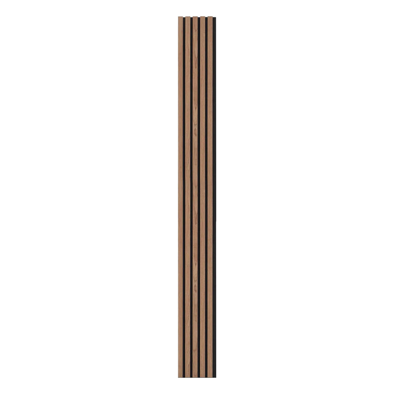 VEVOR koka līstu akustiskie paneļi, 200 × 2400 mm, MDF akcenta koka sienas paneļi modernam interjeram, mākslīgā koka sienas paneļi stilīgam dekoram un trokšņu samazināšanai, valrieksta krāsā