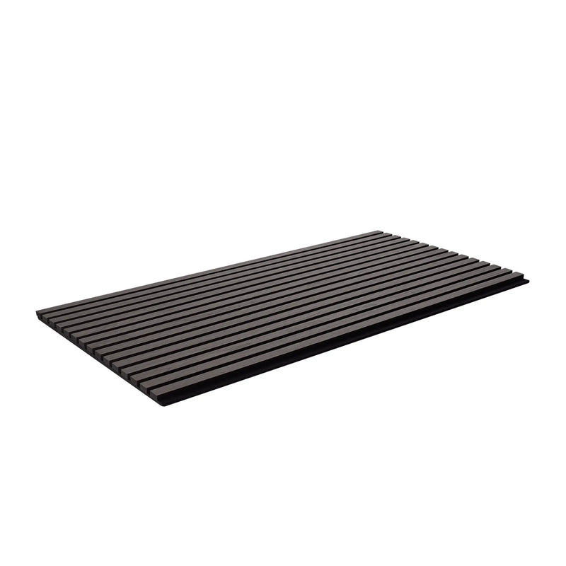 VEVOR koka līstu akustiskie paneļi, 600 × 1200 mm, MDF akcenta koka sienas paneļi modernam interjera dekoram, mākslīgā koka sienas paneļi trokšņu samazināšanai, melnā ozola krāsā