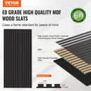 VEVOR koka līstu akustiskie paneļi, 600 × 1200 mm, MDF akcenta koka sienas paneļi modernam interjera dekoram, mākslīgā koka sienas paneļi trokšņu samazināšanai, melnā ozola krāsā