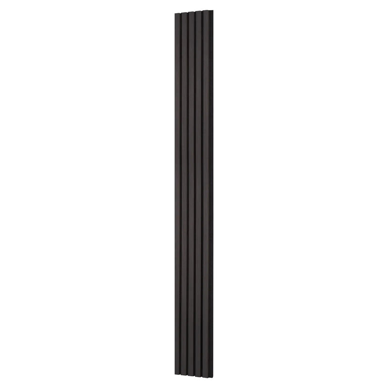 VEVOR koka līstu akustiskie paneļi, 200 × 2400 mm, MDF akcenta sienas paneļi modernam interjera dizainam, mākslīgā koka sienas paneļi trokšņu samazināšanai, melnā ozola krāsā
