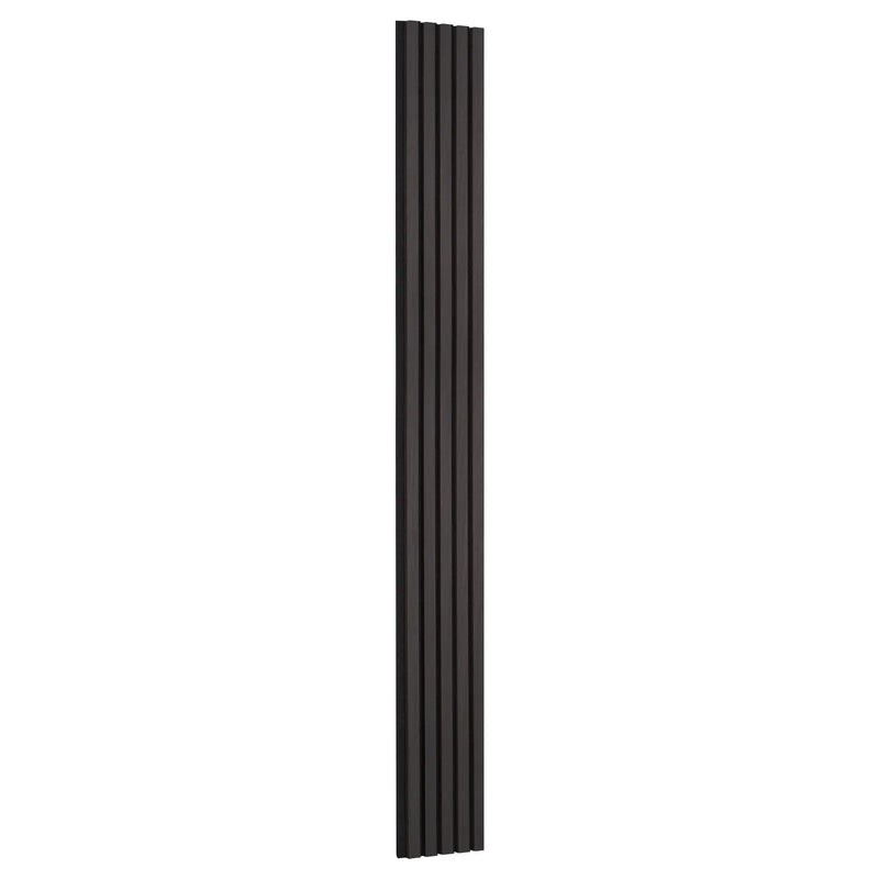 VEVOR koka līstu akustiskie paneļi, 200 × 2400 mm, MDF akcenta sienas paneļi modernam interjera dizainam, mākslīgā koka sienas paneļi trokšņu samazināšanai, melnā ozola krāsā