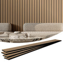 VEVOR koka līstu akustiskie paneļi, 200 × 2400 mm, MDF akcenta sienas paneļi modernam interjera dizainam, mākslīgā koka sienas paneļi trokšņu samazināšanai, gaišā ozola krāsā