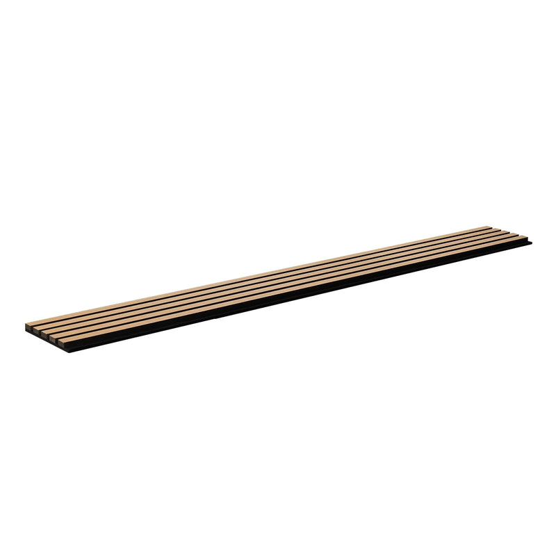 VEVOR koka līstu akustiskie paneļi, 200 × 2400 mm, MDF akcenta sienas paneļi modernam interjera dizainam, mākslīgā koka sienas paneļi trokšņu samazināšanai, gaišā ozola krāsā