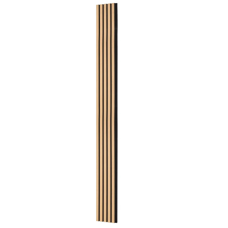 VEVOR koka līstu akustiskie paneļi, 200 × 2400 mm, MDF akcenta sienas paneļi modernam interjera dizainam, mākslīgā koka sienas paneļi trokšņu samazināšanai, gaišā ozola krāsā