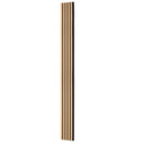 VEVOR koka līstu akustiskie paneļi, 200 × 2400 mm, MDF akcenta sienas paneļi modernam interjera dizainam, mākslīgā koka sienas paneļi trokšņu samazināšanai, gaišā ozola krāsā