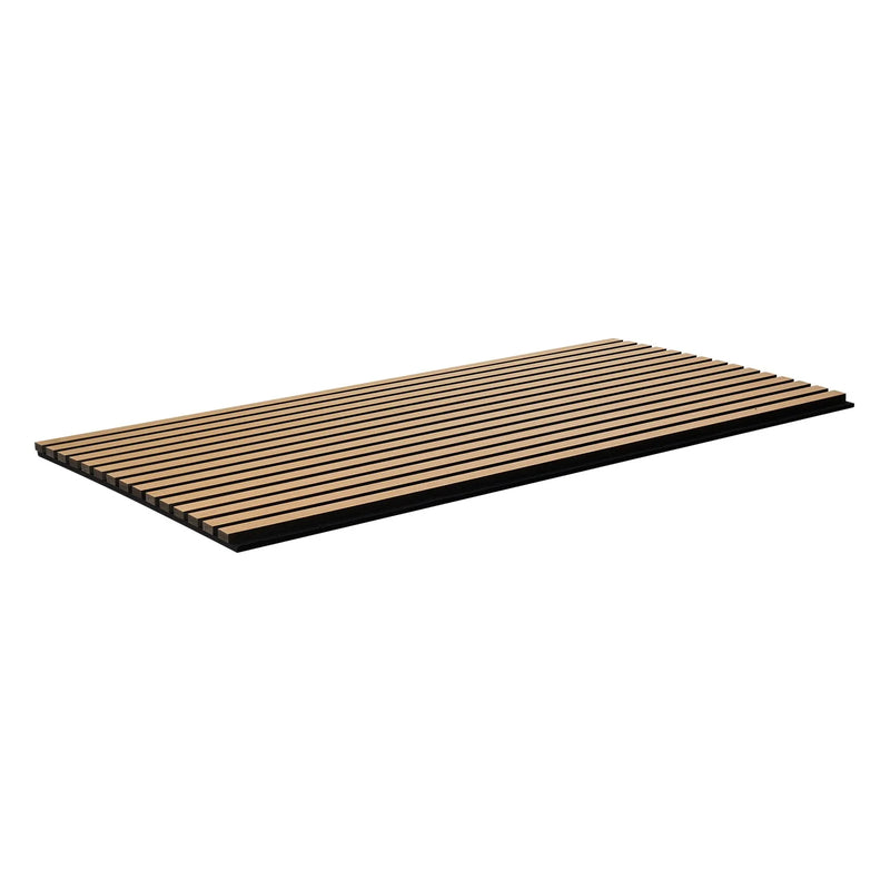 VEVOR koka līstu akustiskie paneļi, 60 × 120 cm, MDF sienas dekors trokšņu samazināšanai, gaišs ozols