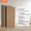 VEVOR koka līstu akustiskie paneļi, 60 × 120 cm, MDF sienas dekors trokšņu samazināšanai, gaišs ozols