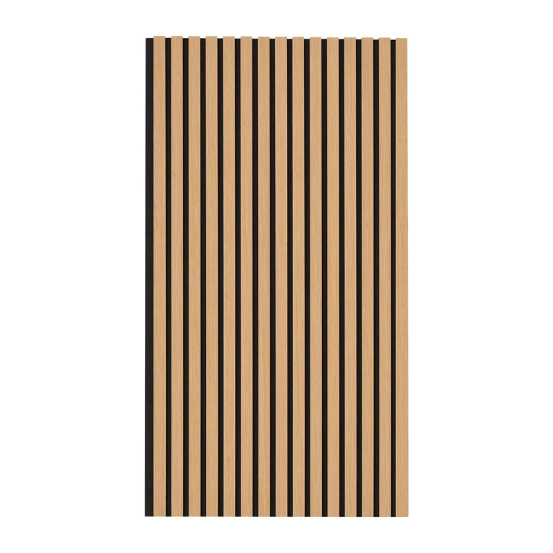 VEVOR koka līstu akustiskie paneļi, 60 × 120 cm, MDF sienas dekors trokšņu samazināšanai, gaišs ozols