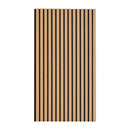 VEVOR koka līstu akustiskie paneļi, 60 × 120 cm, MDF sienas dekors trokšņu samazināšanai, gaišs ozols