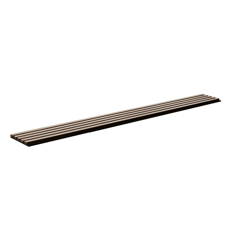 VEVOR koka līstu akustiskie paneļi, 200 × 2400 mm, MDF akcenta koka sienas paneļi modernam interjera dekoram, mākslīgā koka sienas paneļi trokšņu samazināšanai, sudrabkoka krāsā
