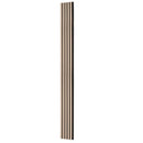 VEVOR koka līstu akustiskie paneļi, 200 × 2400 mm, MDF akcenta koka sienas paneļi modernam interjera dekoram, mākslīgā koka sienas paneļi trokšņu samazināšanai, sudrabkoka krāsā
