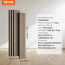 VEVOR koka līstu akustiskie paneļi, 200 × 2400 mm, MDF akcenta koka sienas paneļi modernam interjera dekoram, mākslīgā koka sienas paneļi trokšņu samazināšanai, sudrabkoka krāsā