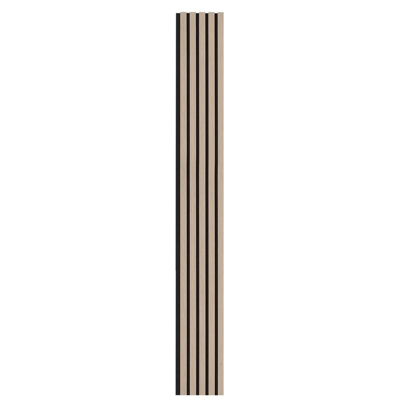 VEVOR koka līstu akustiskie paneļi, 200 × 2400 mm, MDF akcenta koka sienas paneļi modernam interjera dekoram, mākslīgā koka sienas paneļi trokšņu samazināšanai, sudrabkoka krāsā