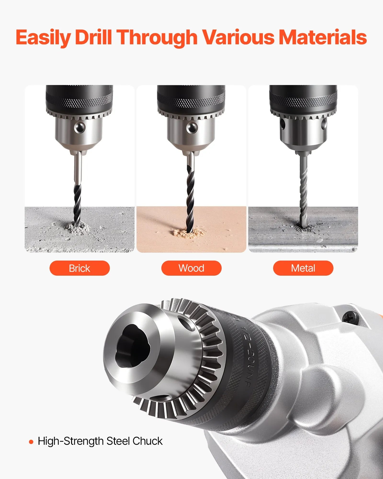 VEVOR urbjmaisītājs, 12,7 mm vadu elektriskais urbjmaisītāja komplekts, 0–850 apgr./min, 3,2 A maisīšanas urbjmašīna, maisīšanas iekārta ar D veida rokturi urbšanai un maisīšanai, rokas cementa maisītājs barībai, krāsai un cementam