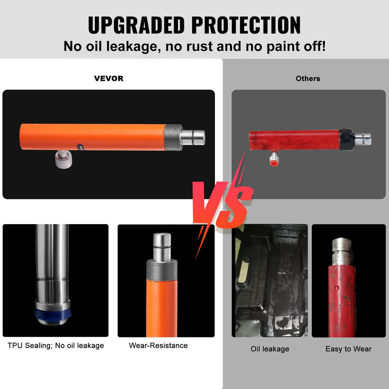 VEVOR 12 tonnu hidrauliskais domkrats ar gaisa sūkni, pacēlāju un cilindra rāmi, Porta Power remonta komplekts.