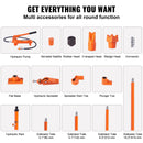 VEVOR 4 Ton Porta Power Kit - kaasaskantav hüdrauliline tõstuk koos 3,9 ft/1,2 m õlivoolikuga, autokere remondikomplekt koos hoiukastiga, sobib autode remondiks, veoautodele, põllumajandusele (8800 LBS)