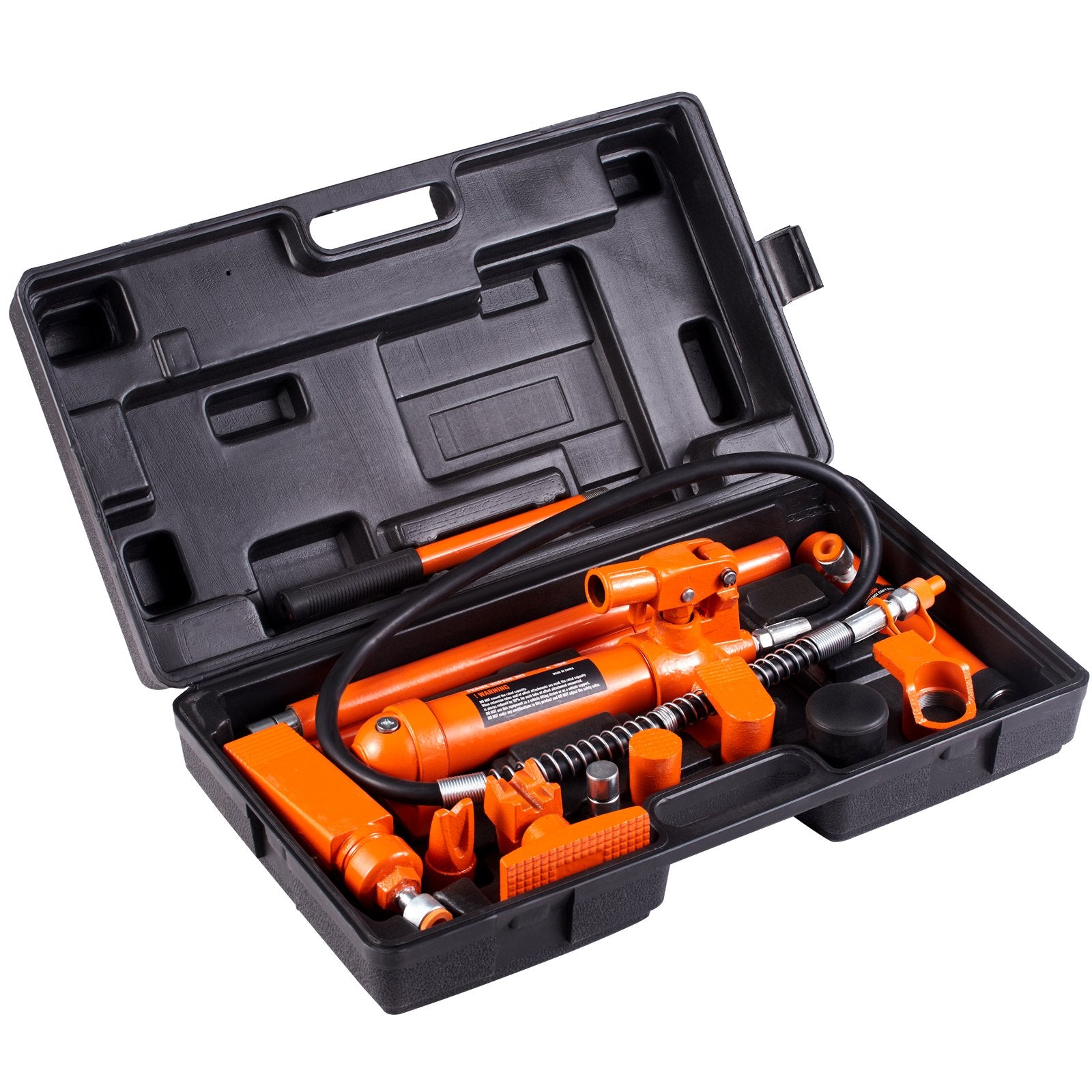 VEVOR 4 Ton Porta Power Kit - kaasaskantav hüdrauliline tõstuk koos 3,9 ft/1,2 m õlivoolikuga, autokere remondikomplekt koos hoiukastiga, sobib autode remondiks, veoautodele, põllumajandusele (8800 LBS)