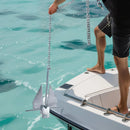 Fluke tipa enkura komplekts, 3,9 kg karsti cinkota tērauda fluke enkurs ar 2,4 m ķēdi, 22,8 m virvi un divām 10 mm šaklēm, jūras laivu enkurs maziem kuģiem līdz 5,5 m, piemērots jūrai, upēm un piekrastes zonām