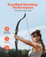 Sporta un mērķšaušanas komplekts ar recurve loku — 152 cm izjaucams koka loks labročiem ar ergonomisku rokturi, piemērots treniņiem un šaušanai mērķī (13,6 lbs), iesācējiem un pieredzējušiem