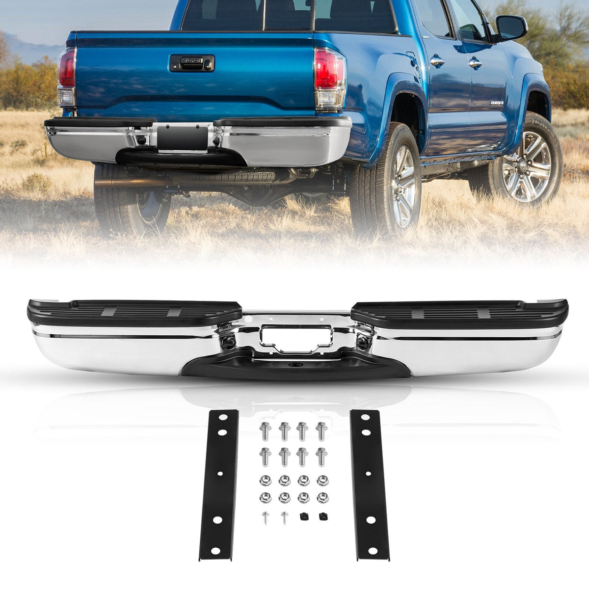 Aizmugurējais tērauda bamperis Ford F250/F350 Super Duty (1999–2007)