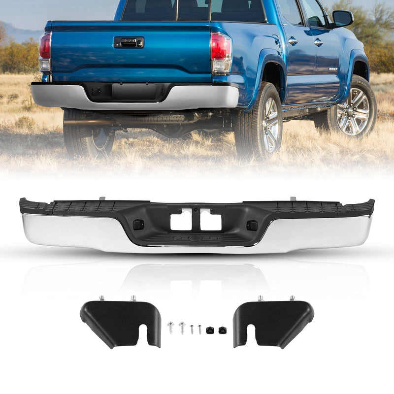 VEVOR Aizmugurējais soļu bamperis Hromēts tērauda bamperis 2007-2013 Toyota Tundra