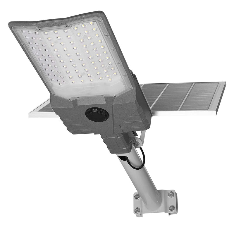 VEVOR 12 W saules ielas lampa āra apstākļiem, 900 lm, augstas jaudas LED prožektors autostāvvietām ar krēslas–rītausmas režīmu, dalītā tipa drošības apgaismojums ar RF tālvadību, IP65, piebraucamajam ceļam un pagalmam
