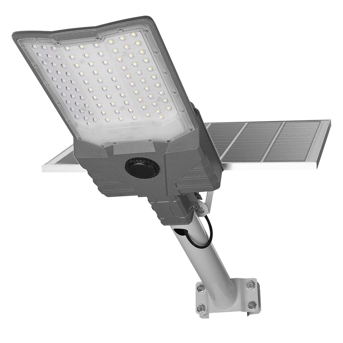 VEVOR 12 W saules ielas lampa āra apstākļiem, 900 lm, augstas jaudas LED prožektors autostāvvietām ar krēslas–rītausmas režīmu, dalītā tipa drošības apgaismojums ar RF tālvadību, IP65, piebraucamajam ceļam un pagalmam